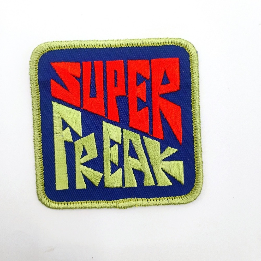 Vintage Super Freak Embroidered Patch Sew Iron On ~3.5" Funky Retro Novelty
